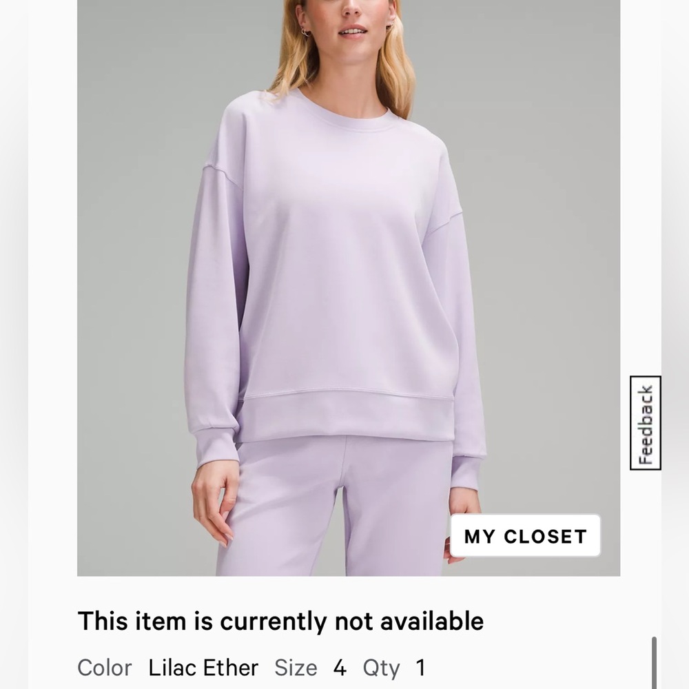 NWT Lululemon Softstreme Crew